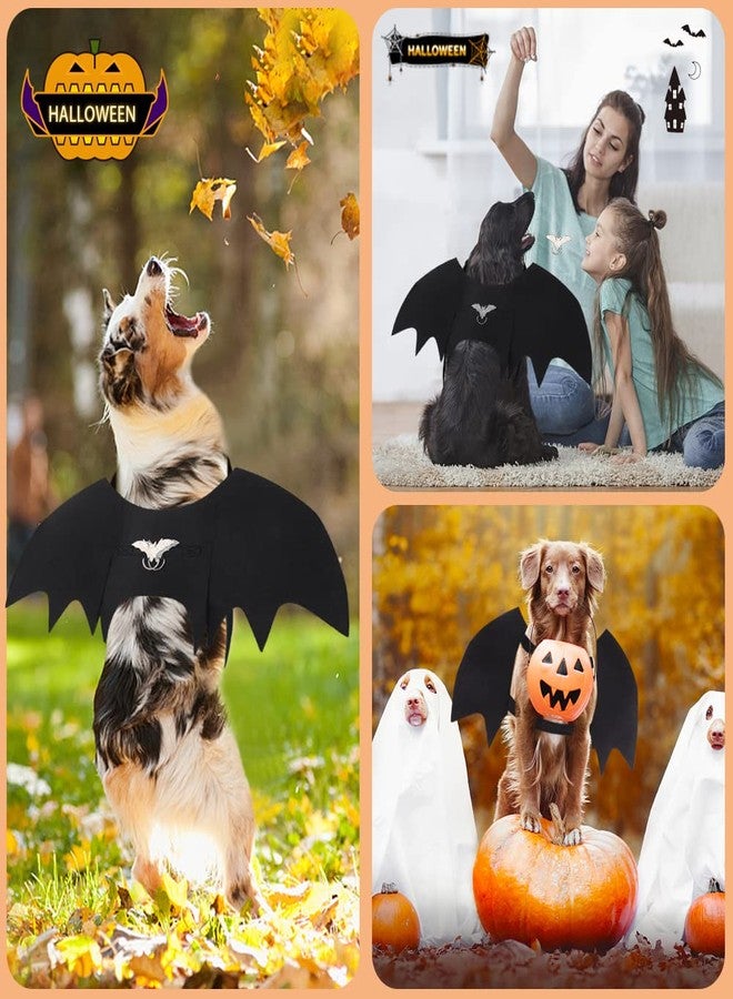 Vivifying Bat Wings for Dog, Adjustable Halloween Pet Bat Costume with Bell for Medium Dogs Party Decoration and Cosplay (Medium, Black) - Image 4